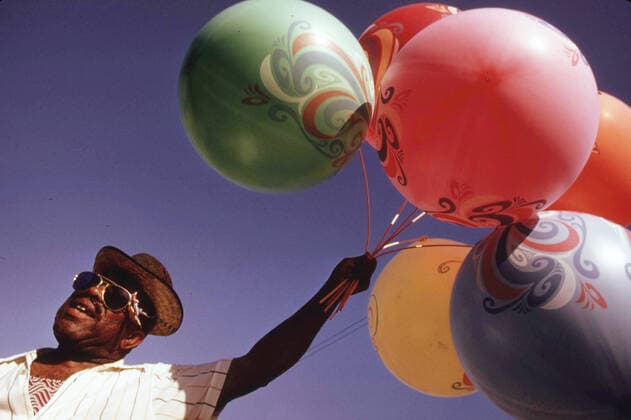 Black Balloon Salesman On South Side Chicago s 47th Street 1062_16_M_-12828-