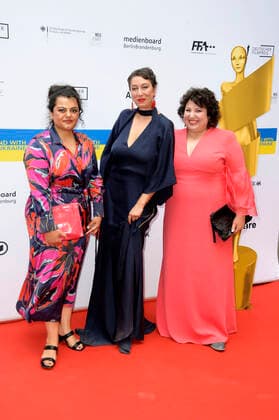 Sara Fazilat, Ursula Strauss und Meltem Kaptan beim Nominiertenabend zum Deutschen Filmpreis 2022 im BITE by Ritter Richard. Berlin, 11.06.2022