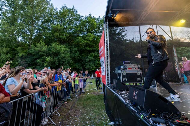 Samu live bei der Antenne Thüringen Party Tour 2022. Wasungen, 11.06.2022