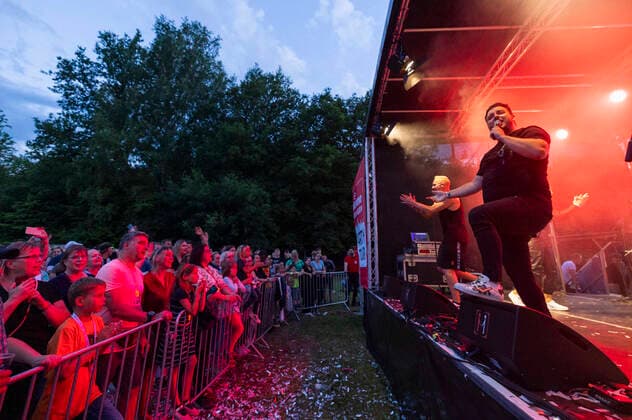 Samu live bei der Antenne Thüringen Party Tour 2022. Wasungen, 11.06.2022