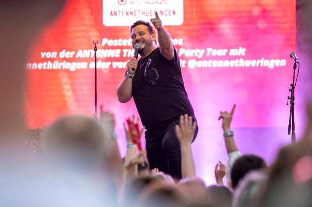 Samu live bei der Antenne Thüringen Party Tour 2022. Wasungen, 11.06.2022