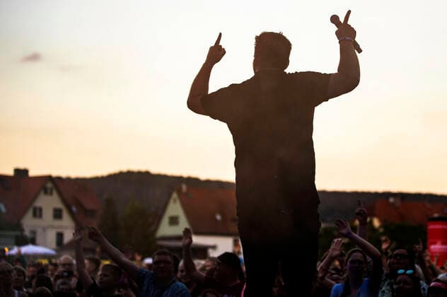Samu live bei der Antenne Thüringen Party Tour 2022. Wasungen, 11.06.2022