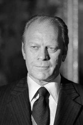 Gerald FORD, Praesident der USA, Portraet, Porträt, Portrait, Angeschnittenes Einzelbild, Einzelmotiv,, bei Treffen mit Muhammad Anwar al SADAT, in Salzburg im Juni 1975, *** Gerald FORD, President of the USA, portrait, portrait, cropped single image, single subject,, at meeting with Muhammad Anwar al SADAT, in Salzburg in June 1975,