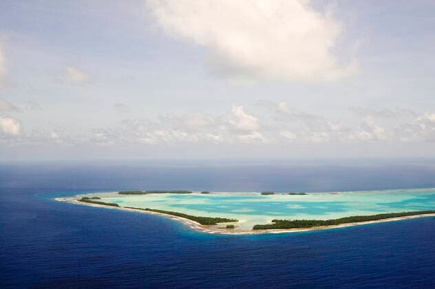 Funafuti Atoll, Tuvalu. These low lying islands are very susceptible to sea level rise, March 2007  1596390 AshleyxCooper