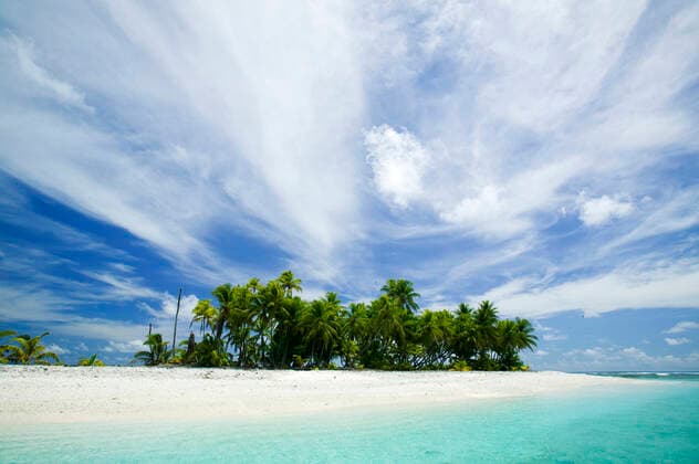 Tepuka Island, Funafuti atoll, Tuvalu. This area is extremely low lying and vulnerable to climate change.  1596401 AshleyxCooper