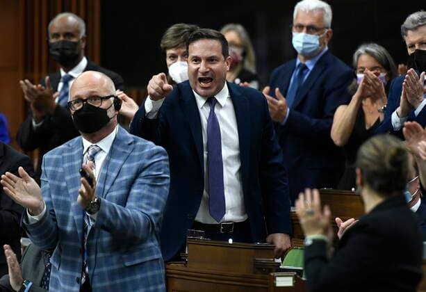 June 13, 2022, Ottawa, ON, CAN: Minister of Public Safety Marco Mendicino rises during Question Period in the House of Commons on Parliament Hill in Ottawa on Monday, June 13, 2022. Ottawa CAN  - ZUMAc35_ 20220613_zaf_c35_032 Copyright: xJustinxTangx