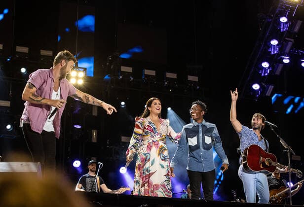 June 12, 2022, Nashville, TN, USA: Lady A and Breland perform during day 4 of the 2022 CMA FEST at Nissan Stadium on June 12, 2022 in Nashville, Tennessee. Nashville USA - ZUMAs181 20220612_zea_s181_095 Copyright: xImagespacex