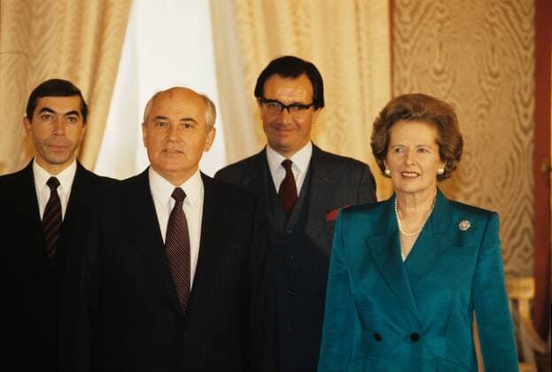 British delegation visits USSR 8212746 23.09.1989 A visit by a British delegation to the USSR. General Secretary of the Central Committee of the Communist Party of the USSR Mikhail Gorbachev and British Prime Minister Margaret Thatcher before the talks in the Kremlin. Alexander Makarov Russia  Copyright: xAlexanderxMakarovx