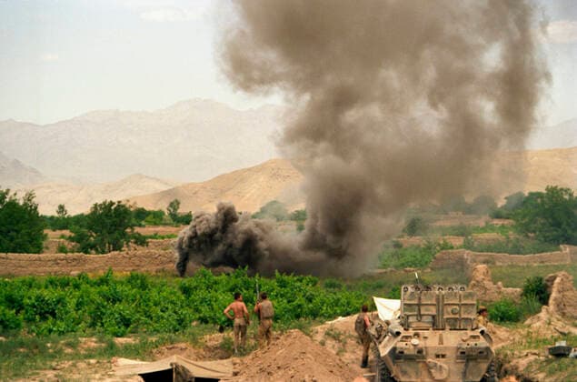 1979-1989 Afghan War 8212106 15.02.1989 The 1979-1989 Afghan War. An outpost of a limited contingent of Soviet troops near the city of Charikar in Afghanistan (now the Islamic Emirate of Afghanistan). Andrew Afghanistan  Copyright: xAndrewx