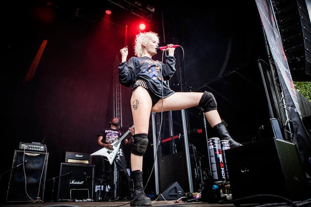 Wargasm live at Copenhell 2022, Copenhagen, Denmark Copenhagen, Denmark. 15th, June 2022. The British rockband Wargasm performs a live concert during the Danish heavy metal festival Copenhell 2022 in Copenhagen. Here vocalist Milkie Way is seen live on stage. Copenhagen Denmark  Copyright: xGonzalesxPhoto ChristianxHjorthx