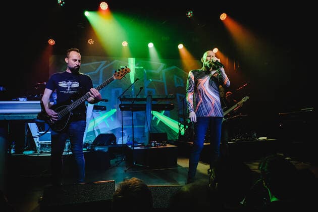 Saga live in Bern, Switzerland Bern, Switzerland. 15th, June 2022. The Canadian rock band Saga performs a live concert at Bierh?beli in Bern. Here singer, songwriter and musician Michael Sadler is seen live on stage with bass player Dusty Chesterfield. Bern Switzerland  Copyright: xGonzalesxPhoto TilmanxJentzschx