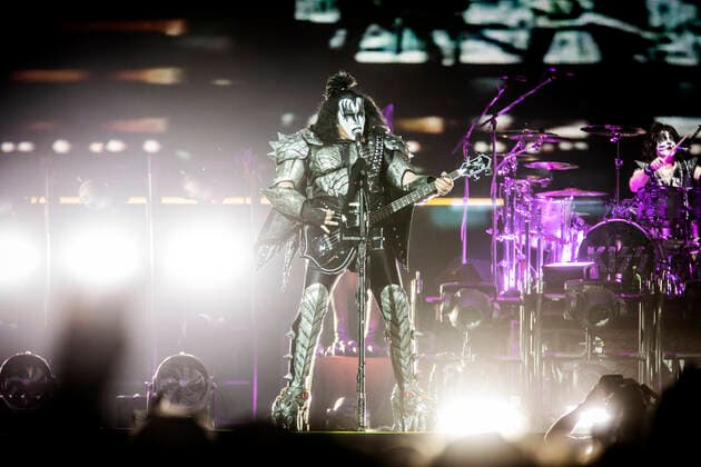 Kiss live at Copenhell 2022, Copenhagen, Denmark Copenhagen, Denmark. 16th, June 2022. The American rock band Kiss performs a live concert during the Danish heavy metal festival Copenhell 2022 in Copenhagen. Here vocalist and bass player Gene Simmons is seen live on stage. Copenhagen Denmark  Copyright: xGonzalesxPhoto ChristianxHjorthx