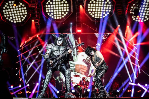 Kiss live at Copenhell 2022, Copenhagen, Denmark Copenhagen, Denmark. 16th, June 2022. The American rock band Kiss performs a live concert during the Danish heavy metal festival Copenhell 2022 in Copenhagen. Here vocalist and bass player Gene Simmons is seen live on stage with the rest of the band. Copenhagen Denmark  Copyright: xGonzalesxPhoto JoexMillerx
