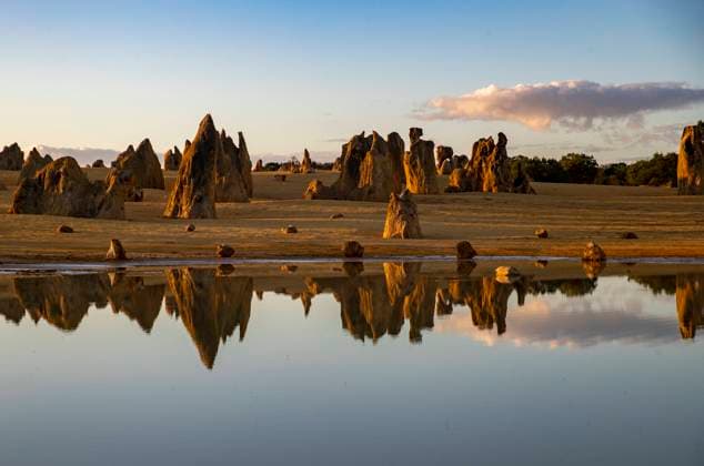 (220617) -- PERTH, June 17, 2022 -- Photo taken on June 14, 2022 shows a view of the Pinnacles in Nambung National Park, Western Australia, Australia. ) AUSTRALIA-WESTERN AUSTRALIA-SCENERY BaixXuefei 