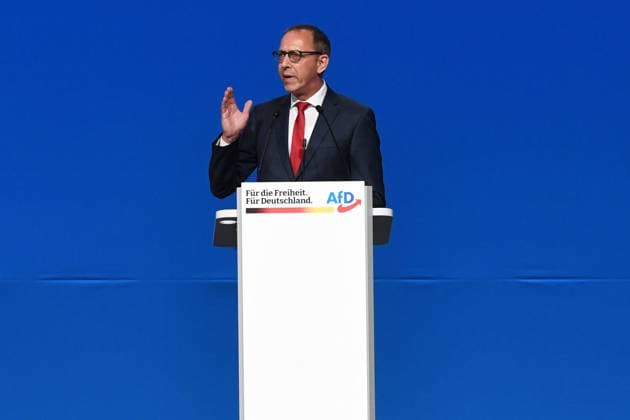 13. Bundesparteitag der Alternative für Deutschland am 17.06.2022 in der SACHSENarena in Riesa Jörg Urban ( Landesvorsitzender der AfD Sachsen und Fraktionsvorsitzender der AfD im Sächsischen Landtag ) *** 13 Federal Party Congress of the Alternative for Germany on 17 06 2022 in the SACHSENarena in Riesa Jörg Urban State Chairman of the AfD Saxony and Parliamentary Group Chairman of the AfD in the Saxon State Parliament xRx