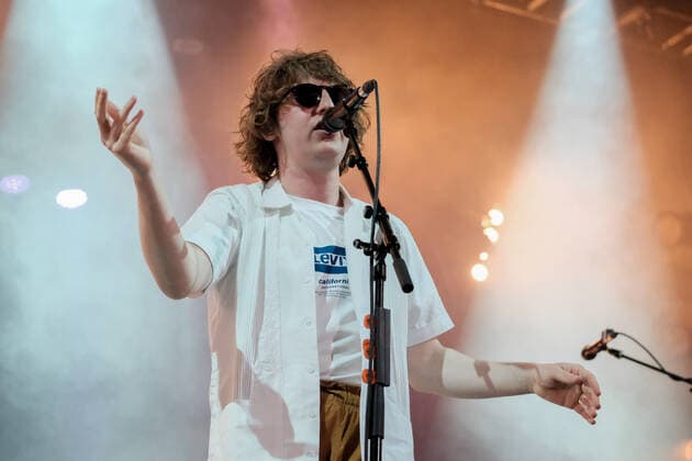 June 17, 2022, Newport, United Kingdom: Jack Cochrane, vocalist and lead guitarist with Scottish indie rock band The Snuts, who s song Always was the final number one in the Scottish Singles Chart before it was discontinued in December 2020, performing live on stage in the Big Top at the Isle of Wight Festival. Newport United Kingdom - ZUMAs197 20220617_zaa_s197_273 Copyright: xDawnxFletcher-Parkx
