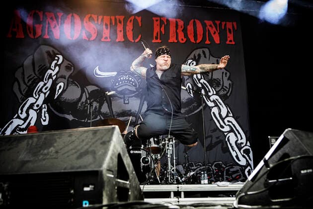 Agnostic Front live at Copenhell 2022, Copenhagen, Denmark Copenhagen, Denmark. 17th, June 2022. The American hardcore punk band Agnostic Front performs a live concert during the Danish heavy metal festival Copenhell 2022 in Copenhagen. Here vocalist Roger Miret is seen live on stage. Copenhagen Denmark  Copyright: xGonzalesxPhoto ChristianxHjorthx