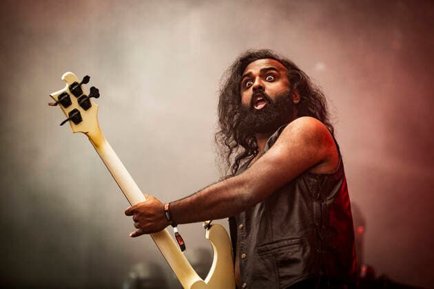 Baest live at Copenhell 2022, Copenhagen, Denmark Copenhagen, Denmark. 17th, June 2022. The Danish death metal band Baest performs a live concert during the Danish heavy metal festival Copenhell 2022 in Copenhagen. Here bass player Mattias Melchiorsen is seen live on stage. Copenhagen Denmark  Copyright: xGonzalesxPhoto ChristianxHjorthx