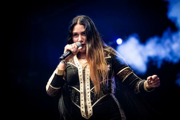 Thundermother live at Copenhell 2022, Copenhagen, Denmark Copenhagen, Denmark. 17th, June 2022. The Swedish rock band Thundermother performs a live concert during the Danish heavy metal festival Copenhell 2022 in Copenhagen. Here vocalist Guernica Mancini is seen live on stage. Copenhagen Denmark  Copyright: xGonzalesxPhoto ChristianxHjorthx