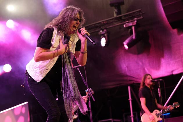 Foreigner - Rock the Ring 2022 Hinwil Kelly Hansen, Sänger der britisch-amerikanischen Rockband Foreigner. Konzert beim Rock the Ring Festival in Hinwil am 17.06.2022. Kanton Zürich, Schweiz.