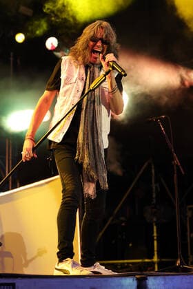 Foreigner - Rock the Ring 2022 Hinwil Kelly Hansen, Sänger der britisch-amerikanischen Rockband Foreigner. Konzert beim Rock the Ring Festival in Hinwil am 17.06.2022. Kanton Zürich, Schweiz.