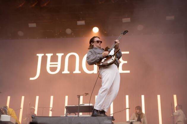Jungle live at Piknik i Parken, Oslo, Norway Oslo, Norway. 17th, June 2022. The British band and music collective Jungle performs a live concert during the Norwegian music festival Piknik i Parken 2022 in Oslo. Here singer and musician Josh Lloyd-Watson is seen live on stage. Oslo Norway  Copyright: xGonzalesxPhoto Per-OttoxOppix