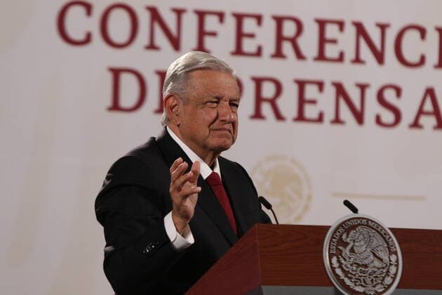 June 17, 2022, Mexico City, Mexico City, Mexico: June 17, 2022, Mexico City, Mexico: MexicoÃ¢â‚¬â ¢s President, Andres Manuel Lopez Obrador gesticulates while talk during his daily morning briefing conference at National Palace. on June 17, 2022 in Mexico City, Mexico. Mexico City Mexico - ZUMAe321 20220617_zia_e321_007 Copyright: xIsmaelxRosas xEyepixxGroupx