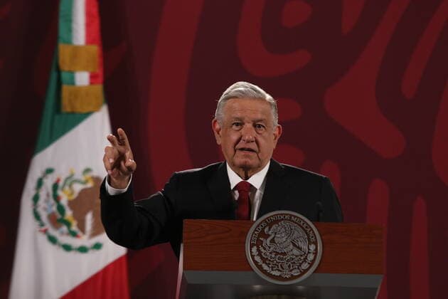 June 17, 2022, Mexico City, Mexico City, Mexico: June 17, 2022, Mexico City, Mexico: MexicoÃ¢â‚¬â ¢s President, Andres Manuel Lopez Obrador gesticulates while talk during his daily morning briefing conference at National Palace. on June 17, 2022 in Mexico City, Mexico. Mexico City Mexico - ZUMAe321 20220617_zia_e321_008 Copyright: xIsmaelxRosas xEyepixxGroupx