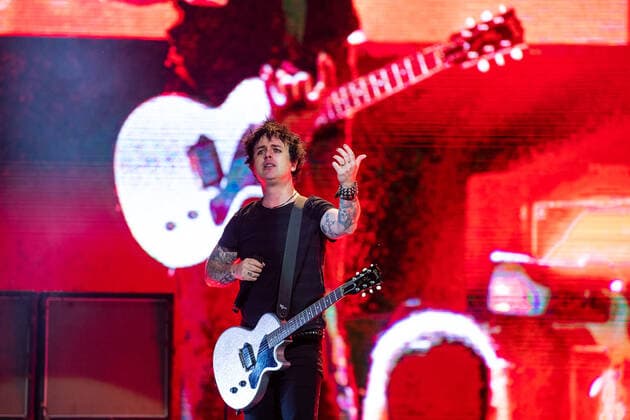 Singer and guitarist Billie Joe Armstrong of Green Day performs during the Rock for People 2022 music festival in Hradec Kralove, Czech Republic, June 18, 2022. (CTKxPhoto DavidxTanecek) CTKPhotoP2022061900171  TAD 013