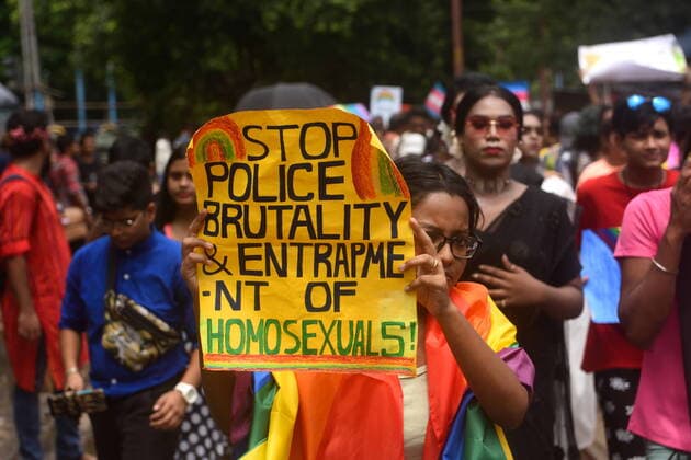 June 19, 2022, Kolkata, West Bengal, India: June 19, 2022, Kolkata, India: LGBTIQ Community take part during Pride demonstration, as every year, take the streets to celebrate the June month as Month Pride in memory of Stonewall Riots. On June 19, 2022 in Kolkata, India. Kolkata India - ZUMAe321 20220619_zia_e321_011 Copyright: xSukhomoy_xSenx xEyepixxGroupx