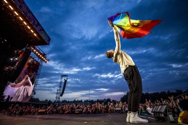 2022-06-19 22:05:34 LANDGRAAF - Imagine Dragons will perform during the third day of the Pinkpop music festival. ANP MARCEL VAN HOORN netherlands out - belgium out
