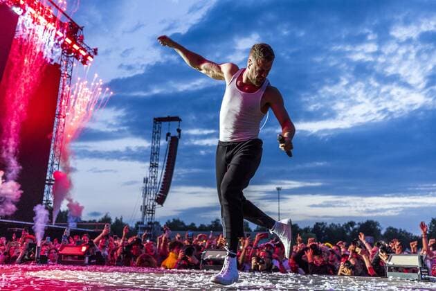 2022-06-19 22:11:18 LANDGRAAF - Imagine Dragons will perform during the third day of the Pinkpop music festival. ANP MARCEL VAN HOORN netherlands out - belgium out