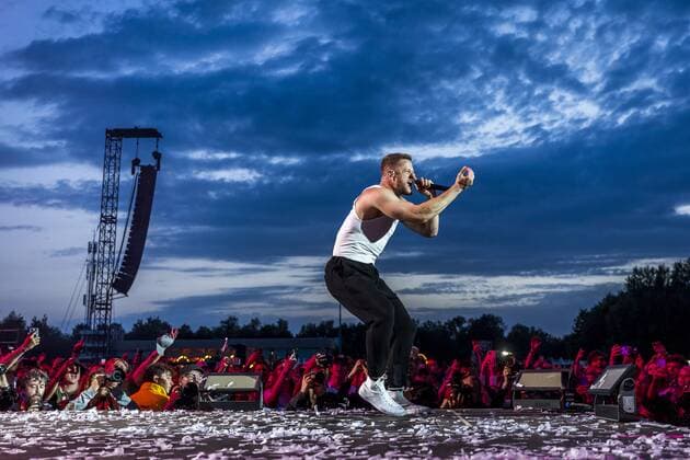 2022-06-19 22:11:37 LANDGRAAF - Imagine Dragons will perform during the third day of the Pinkpop music festival. ANP MARCEL VAN HOORN netherlands out - belgium out