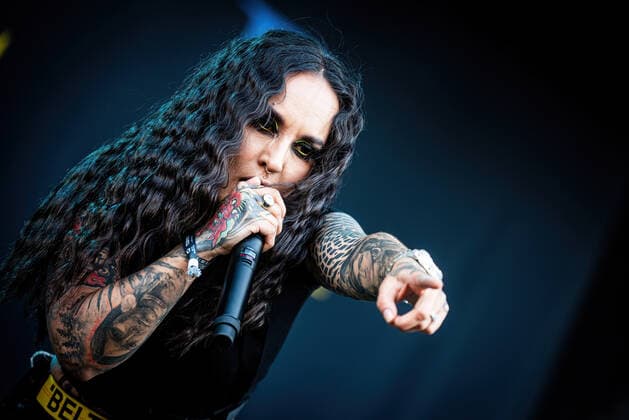Jinjer live at Copenhell 2022, Copenhagen, Denmark Copenhagen, Denmark. 18th, June 2022. The Ukrainian heavy metal band Jinjer performs a live concert during the Danish heavy metal festival Copenhell 2022. Here vocalist Tatiana Shmailyuk is seen live on stage. Copenhagen Denmark  Copyright: xGonzalesxPhoto SebastianxDammarkx