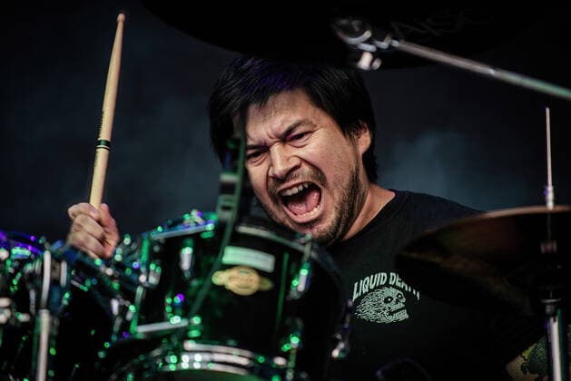 Gatecreeper live at Copenhell 2022, Copenhagen, Denmark Copenhagen, Denmark. 18th, June 2022. The American death metal band Gatecreeper performs a live concert during the Danish heavy metal festival Copenhell 2022 in Copenhagen. Here drummer Matt Arrebollo is seen live on stage. Copenhagen Denmark  Copyright: xGonzalesxPhoto SebastianxDammarkx