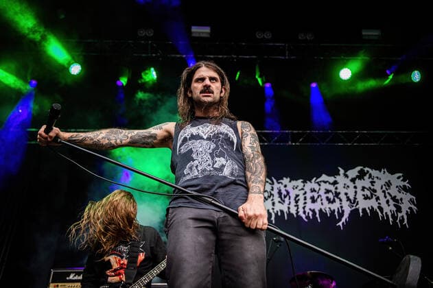 Gatecreeper live at Copenhell 2022, Copenhagen, Denmark Copenhagen, Denmark. 18th, June 2022. The American death metal band Gatecreeper performs a live concert during the Danish heavy metal festival Copenhell 2022 in Copenhagen. Here vocalist Chase Mason a.k.a. Hellahammer is seen live on stage. Copenhagen Denmark  Copyright: xGonzalesxPhoto SebastianxDammarkx