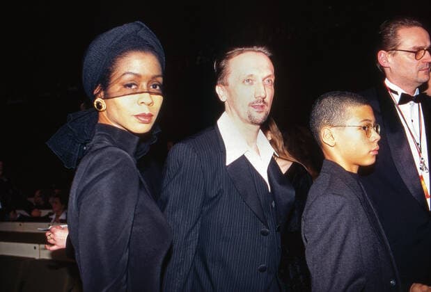 Marius Müller Westernhagen, deutscher Rockmusiker und Schauspieler, mit Ehefrau Romney Williams und Sohn Giulio, Deutschland um 1995. Copyright: HartwigxValdmanis Nur redaktionelle Nutzung. Editorial usage only. UnitedArchivesVAL_720000817