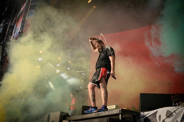 Feine Sahne Fischfilet (Jan Monchi Gorkow) live im Olympiastadion, München 18.06.2022