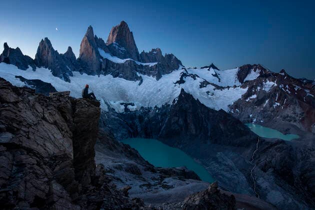 A view of the lake dotting the base of the Fitzroy massif, Lagun Argentina, Santa Cruz Province, El Chaltén CR_GASU220512-978206-01 ,model released, Symbolfoto