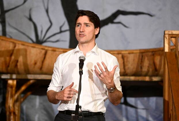 June 21, 2022, Ottawa, ON, CAN: Prime Minister Justin Trudeau speaks at a community celebration of National Indigenous Peoples Day at MÄÂdahoÂ²koÂ¬ Farm in Ottawa, on Tuesday, June 21, 2022. Ottawa CAN  - ZUMAc35_ 20220621_zaf_c35_092 Copyright: xJustinxTangx