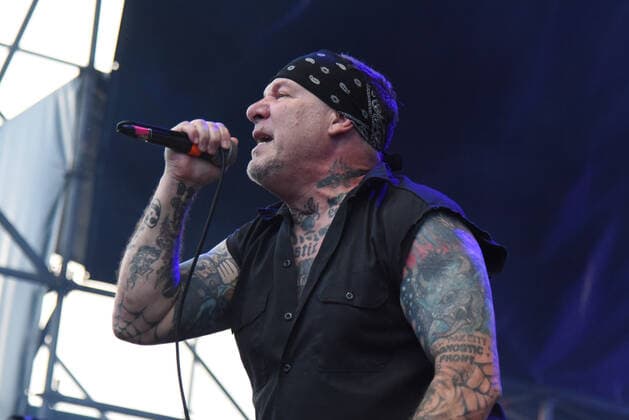 Agnostic Front - Roger Miret during The Rumjacks and Agnostic Front Opening Bad Religion, Music Concert in Padova, Italy, June 21 2022