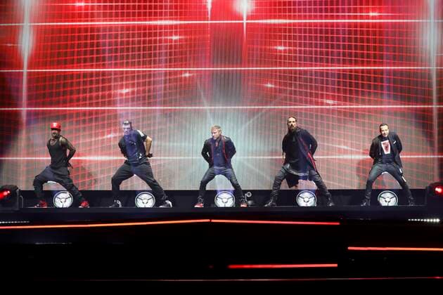 June 21, 2022, Tampa, Florida, USA: The Backstreet Boys perform during the bandÃ¢â‚¬â ¢s Ã¢â‚¬oeDNA World TourÃ¢â‚¬Â at the MidFlorida Credit Union Amphitheatre in Tampa on Tuesday, June 21, 2022. Tampa USA - ZUMAs70_ 20220621_zan_s70_084 Copyright: xIvyxCeballox
