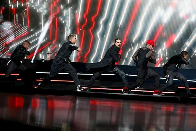 June 21, 2022, Tampa, Florida, USA: The Backstreet Boys perform during the bandÃ¢â‚¬â ¢s Ã¢â‚¬oeDNA World TourÃ¢â‚¬Â at the MidFlorida Credit Union Amphitheatre in Tampa on Tuesday, June 21, 2022. Tampa USA - ZUMAs70_ 20220621_zan_s70_087 Copyright: xIvyxCeballox