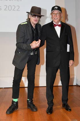 Udo Lindenberg und Otto Waalkes bei der Verleihung des Niedersächsischen Staatspreises 2022 an Eske Nannen und Otto Waalkes im Hannover Congress Centrum. Hannover, 22.06.2022