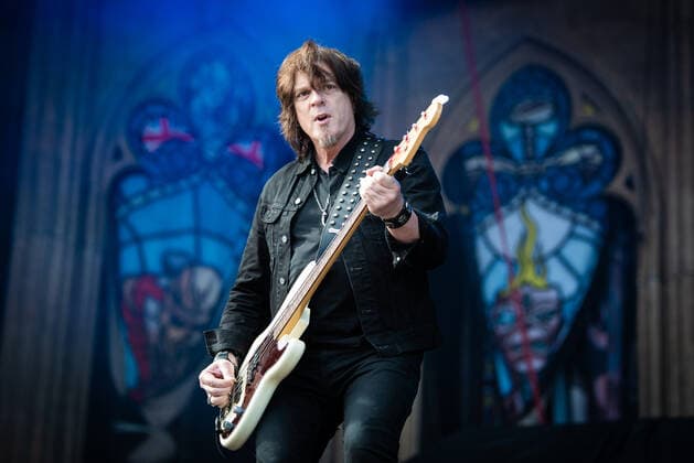 Europe live at Tons of Rock 2022, Oslo, Norway Oslo, Norway. 23rd, June 2022. The Swedish glam rock band Europe performs a live concert during the Norwegian music festival Tons of Rock 2022 in Oslo. Here bass player John Leven is seen live on stage. Oslo Norway  Copyright: xGonzalesxPhoto Jan-ErikxEriksenx
