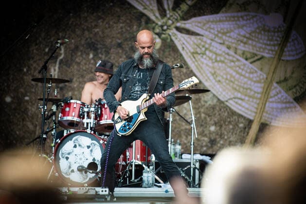 Baroness live at Tons of Rock 2022, Oslo, Norway Oslo, Norway. 23rd, June 2022. The American heavy metal band Baroness performs a live concert during the Norwegian music festival Tons of Rock 2022 in Oslo. Here vocalist and guitarist John Baizley is seen live on stage. Oslo Norway  Copyright: xGonzalesxPhoto Jan-ErikxEriksenx