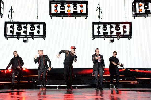 WEST PALM BEACH, FL - JUNE 22: Backstreet Boys perform during the DNA World Tour at The iTHINK Financial Amphitheatre on June 22, 2022 in West Palm Beach Florida Copyright: xmpi04x