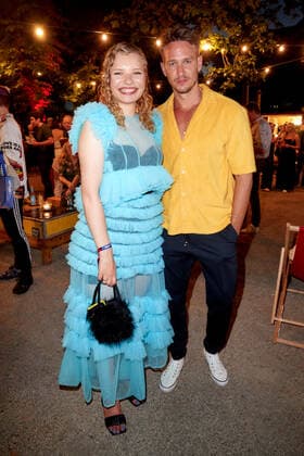 Bunte New Faces Award Film 2022 Luisa-Celine Gaffron und Vladimir Burlakov auf der Party nach der Verleihung des Bunte New Faces Awards im Delphi-Filmpalast am Zoo in Berlin. Copyright: xEventpressxGolejewskix