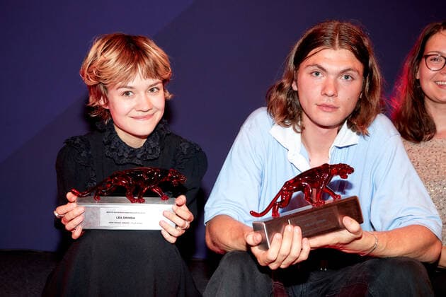 Bunte New Faces Award Film 2022 Preisträgerin Lea Drinda und Preisträger Milan Herms auf der Party nach der Verleihung des Bunte New Faces Awards im Delphi-Filmpalast am Zoo in Berlin. Copyright: xEventpressxGolejewskix