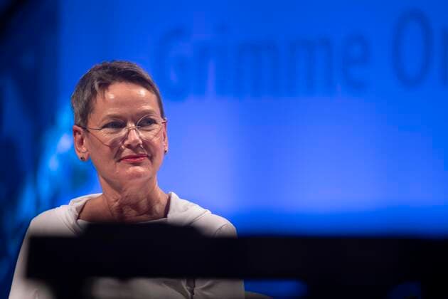 Frauke GERLACH, Direktorin des Adolf Grimme-Instituts, Roter Teppich, Red Carpet Show, Verleihung des Grimme Online Awards 2022 am 23.06.2022 in der Flora Koeln,